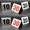 번호 1-100 스테인레스 스틸 테이블 번호 카드 2 색 작은 테이블 사인 카드 레스토랑 호텔 카페 바 도구