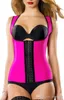 Popupar Hot Mulheres Esporte De Látex Cintura Cincher Colete Shapewear Bustiers Slimming Shaper Do Corpo De Aço Desossada Espartilho Trainer Cintura