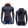 Herrtröjor Autumn Winter Men Fashion Märke Pullover Solid Turtleneck Sportwear Black Sweatshirt för manlig fitness -spårningssknapp