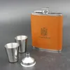 gift stainless steel hip flask flagon quality wine whisky pot bottle drinkware for drinker flagon funnel cup 1set