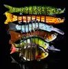 High Quanlity 6 Sizes Multi-section Fish Musky Crankbaits 3D eyes Casting Laser Saltwater Lure Swinging Swimming Segments bait