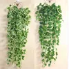 인공 식물 가정 결혼식 장식 녹색 식물 아이비 리프 인공 꽃 플라스틱 갈 랜드 포도 나무 인공 꽃 벽