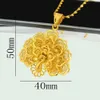 Peacock Pendant Chain Vivid Animal Solid 18k Yellow Gold Filled Womens Jewelry Beautiful Gift Fashion Accessories285H