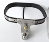 Kyskhetsanordningar Man Justerbar Rostfritt Stål Premium Chastity Belt-enhet med Hole Cage Cove # E07