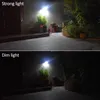 Lampade da parete solari a LED con sensore radar 48 LED 800LM Luci di inondazione Luce esterna impermeabile per paesaggi da giardino con 3 diverse modalità di lavoro