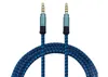 15 м плетеный Aux кабель, цельный металлический разъем, 35 мм, штекер-папа, автомобильный аудиоудлинитель, вспомогательный плетеный кабель для мобильного телефона, mp3 spe3381525