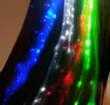 Kostenloser Versand, leuchtende, leuchtende LED-Haarverlängerung, Flash-Zopf, Abschlussball-Haar-Glühen durch Glasfaser