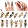 crystal nail ring fashion