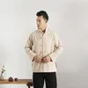 Tangzhuang china vind män kinesisk stil retro män cheongsam fritid jacka kläder Kina orientaliska herrkläder 4xl