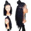 360 кружева фронтальные парики 130% дени шнуровки передних человеческих волос для чернокожих женщин вьющиеся вьющиеся бразильские девственницы Remy предварительно сорванный HD Swiss Wig diva1
