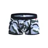 Men Trunks Underwear Boxer Shorts Camouflage Snake Pattern Print Underpants Bulge Pouch Nylon Quality Fashion Mens Underwear Boxers