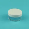 5G 5ML High Quality Empty Clear Container Jar Pot With Black Lids for Powder Makeup, Cream, Lotion, Lip Balm/Gloss, Cosmetic Samples LX4148