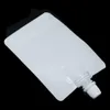 White Stand Up Drinking Beverage Milk Package Spout Bag Plastic PE Doypack Fruit Juice Liquid Storage Pack Out Squeeze Pouch