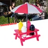 Picnic Table Condiment Holder Camping Picnic Folding Table Parasol Seasoning Rack Salt Pepper BBQ Sauce Bottle Holder Set