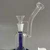 Nouveau bleu petit portable de haute qualité barboteur verre bong tuyau d'eau bongs avec 1 perc 8 pouces de haut 14mm mâle joint (GB-346)