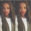 Kylie jenner Ombre grey Glueless Synthetic Lace Front Braid Wig with Baby Hair Heat Resistant Braided Box Braids Wig