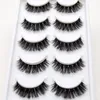 3D Norek fałszywe rzęsy 5 par Naturalne przedłużenie Długie Krzyż Grube Mink Lashes Handmade Eye Lashes K01