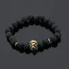 Bracelet tête de Lion en pierre volcanique, perles de méditation bouddha à la mode pour hommes, bijoux de déclaration, prière, livraison gratuite