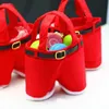 Christmas Gifts Handbag Tote Small Candy Bags Funny Santa Claus Pants Shaped 13cm Bag for Children Kids Party Decoration DHL