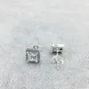 925 Sterling Silver Square Big CZ Diamond Earring Fit Pandora Jewelry Gold Rose Gold Plated Stud Earring Women Earrings2706444