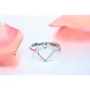 Anello da donna in argento a forma di cuore con lettera incisa creativa di nuova moda ''Best Friend''