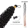 14 polegadas Cabelo cacheado Cabelo de onda de água Extensões de crochê Croe Braiding sintético Cabelo a granel 15strandspack 100GCHET Braids Ombr8452931