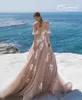 2019 Beach Suknie ślubne Linia Spaghetti Lace Appliqued Sexy Backless Vestido De Novia Plus Synk Suknia Ślubna Eleganckie suknie ślubne