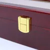 Alta qualidade 6 slots de madeira relógio exibição caso relógios caixa elegante armazenamento jóias organizado caixa para relogio5888860