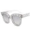 Новые роскошные солнцезащитные очки для женщин хрустальные квадратные солнцезащитные очки зеркало ретро полные звезды солнце