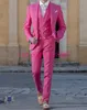 Nouveau Mode Rouge 3 Pièce Costume Hommes Smokings De Mariage Beau Marié Smokings Excellent Hommes Dîner D'affaires De Bal Blazer (Veste + Pantalon + Cravate + Gilet) 481