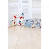 White Wooden Door Baby Sailor Photography Backdrops Printed Lifebuoy Anchor Suitcases Kid Children Photo Backgrounds Wood Floor
