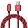 Nylon Micro USB Cable Cabos de carregador de cabo 1M 2m 3m de carga de dados Sincronizar