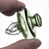 Capuchon Spinner en verre à double direction avec deux pieds pour clou à quartz à dessus plat avec inserts Terp Pearl