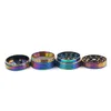 New Rainbow Thread Shape Zinc Alloy Mini Herb Grinder Spice Miller Crusher High Quality Beautiful Unique Design Strongest Magnetic DHL Free