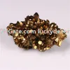 35mm-50mm Random Size Freeform Broken Tips Gold Titanium Coated Crystal Cluster Quartz Drusy Geode Gemstone Collection Specimen Display 1Pc