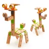 DIY Creative Wooden Building Blocks Toy Assemble Helikopter Robot Djur Plane Bikes Kids Puzzle Montessori Imagination och Hands-On Abilit