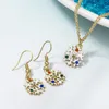 Fashion Necklace Earrings Sets Christmas Jewelry Sets Rhinestones Christmas Party Costume Decorations Xmas Gift for Women Girls