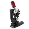 Freeshipping Microscope Kit Lab 100x-1200X Hemskolans pedagogisk leksaksgåva för barn Boys High Presision Biological Microscope