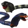 175 Quot Długie ładowalne realistyczne zdalne sterowanie Król NaJa Cobra Snake Toy Rattlesnake Toy For Kids Play i Trick Black886455
