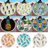 150cm Microfiber Round Beach Towel Thick Soft Super Absorbent Tassel Towels Summer Fruit Pineapple Beach Bath Towels Tapestry 31 Designs