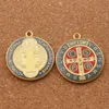 4Colors Enamel Benedict Medal Cross Crucifix Smqlivb Charm Gold Plated Catholicism Spacer Beads Pendants L1668 Jewelry Findings Components 20pcs/lot