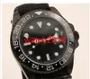 Najwyższej jakości Luksusowy Zegarek Automatyczny Ruch 116710 40mm Ceramiczny Bezel Batman Powłoka Czarna Bransoletka Nylon Mechanicy Mężczyźni Zegarki New Arrival