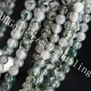 5 Strands Groothandel Nice 4mm Mini Natural Genuine Botanical Moss Agate Ronde Stone Losse Kralen Groen Aquatisch Agaat Spacer Ball Bead Supply