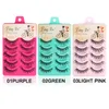 Najlepsza Sprzedaż Dingsen 5 Pair Natural Messy Cross Eye Lashes Makeup Handmade Soft Black False rzęsy # 91759