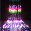 3x3m 320LED Waterval Gordijn Icicle LED String Light Meteor Douche Regen Fee String Garland Huwelijk Achtergrond Licht