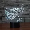 Abstractive 3D Optical Illusion Abstract Dinosaur Colorful Lighting Effect Touch Switch USB Powered Decoration Night Light DES338341