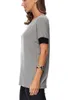 Nueva moda mujer camiseta sólida 2018 verano algodón cuello redondo Casual Tops mujer manga corta Camiseta Top con gran Stock