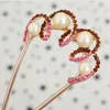 1 st mode Nyligen vintage Wedding Bridal Silver Crystal Pearl Hair Pins Bridesmaid Clips Side Comb Hårklipp Gratis frakt