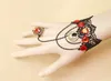 hot new Fashion beauty angel wings lace bracelet with ruby ring set wrist jewelry fashion classic exquisite elegance