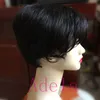 安い短い人間の自然なブラジルの髪の黒人女性のための有名人のためのgluelesswig人間の本物のヘアショートカットウィッグ1238039